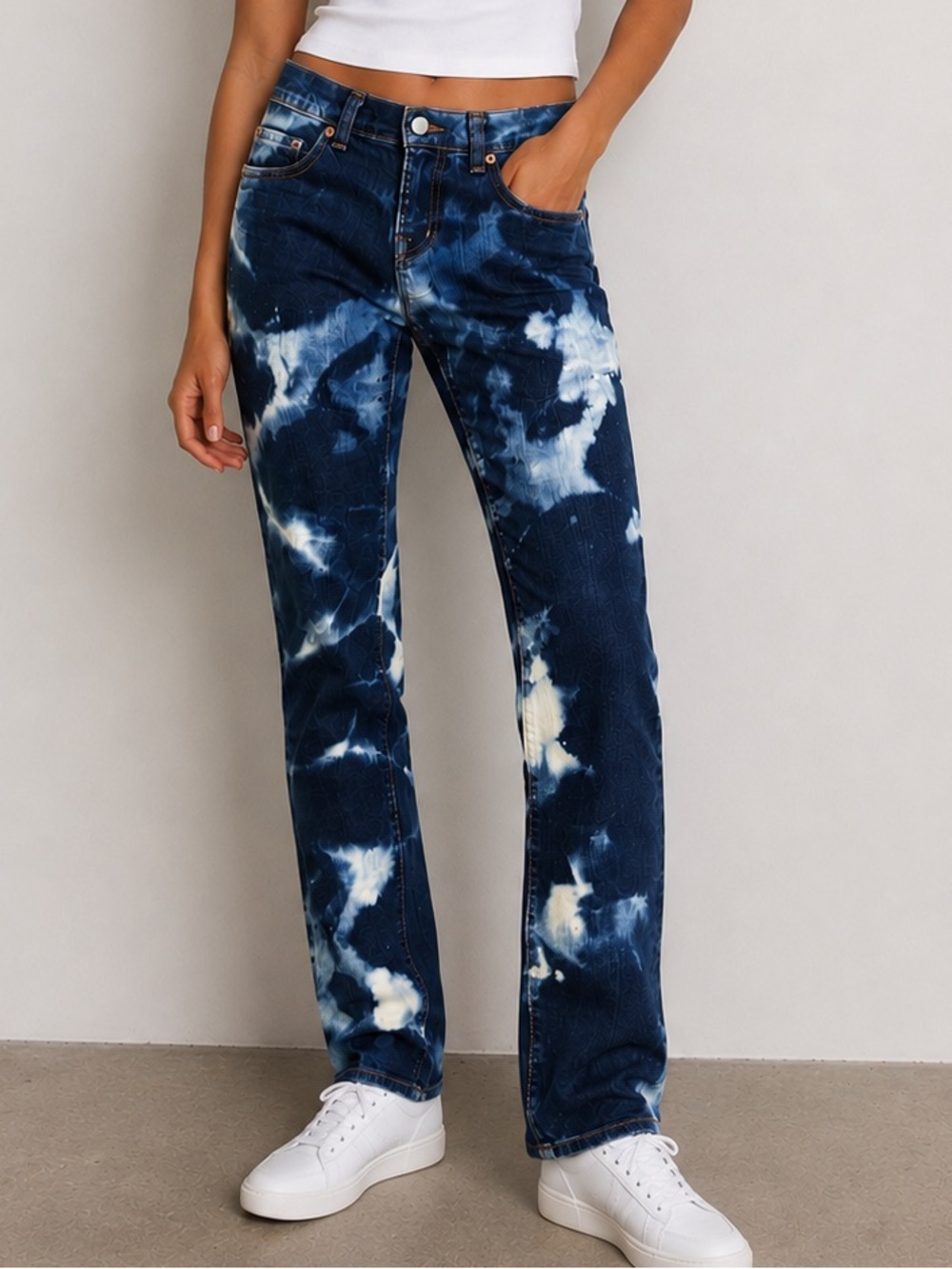 J Brand Tie Dye Bleach Wash Skinny Straight Jeans 28 USA